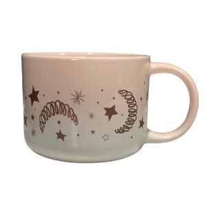 Starbucks Pink Gradient Mug Coffee Tea Cup Moon & Stars 14 Ounces